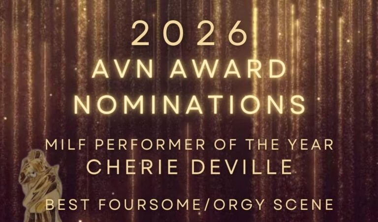 Cherie DeVille Seizes Three 2026 AVN Award Nominations, Including ‘MILF Performer of the Year’